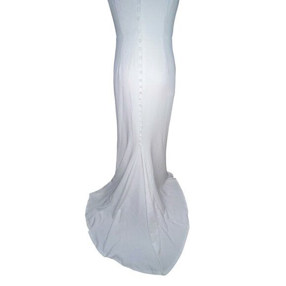 Lulus Feeling of Forever White Sleeveless Mermaid Maxi Dress Sz Medium White - Picture 11 of 14